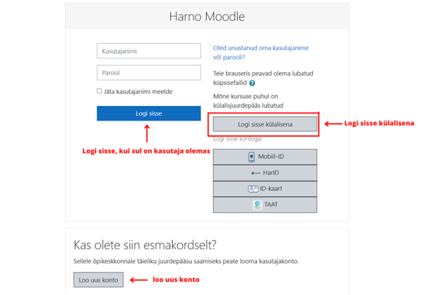 Moodle juhend